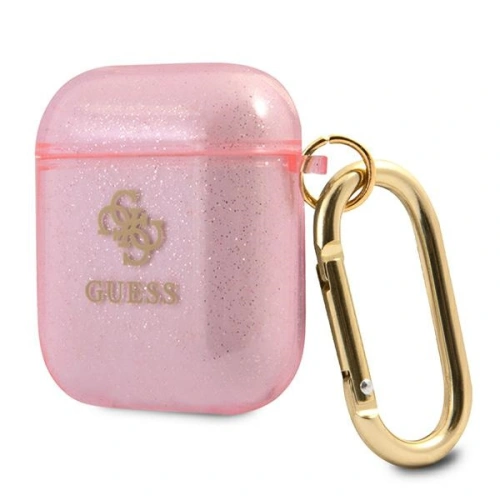 Etui Guess GUA2UCG4GP Apple AirPods cover różowy/pink Glitter Collection