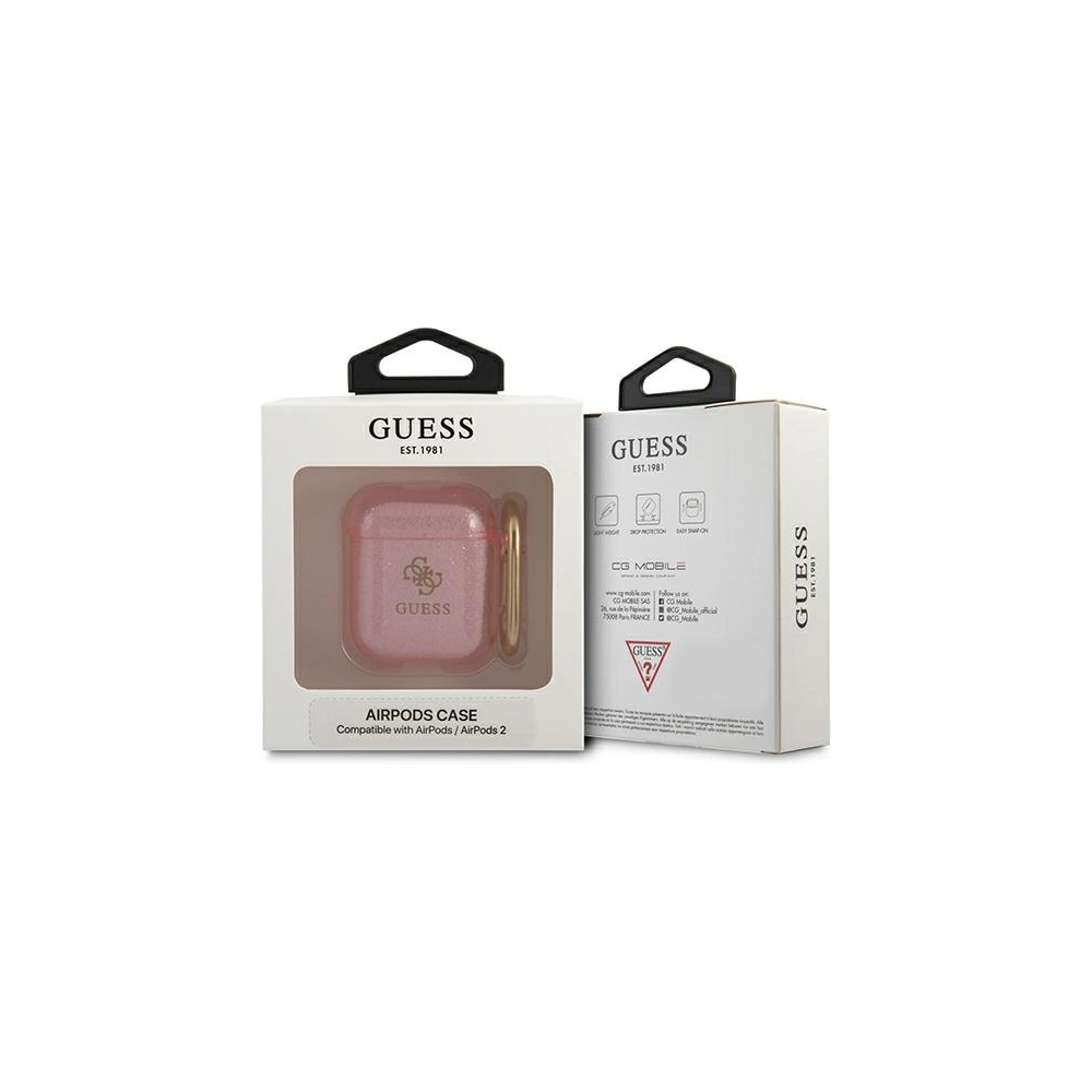 Hurtownia GSM - Etui Guess GUA2UCG4GP Apple AirPods kryt růžový/pink Glitter Collection - GUE1096PNK - {ean13} - Hurt