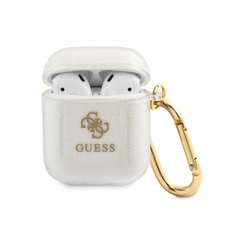 Hurtownia Guess - 3666339009908 - GUE1097CL - Etui Guess GUA2UCG4GT Apple AirPods cover Transparent Glitter Collection - B2B homescreen