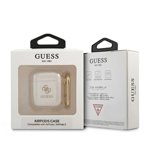 Etui Guess GUA2UCG4GT Apple AirPods cover Transparent Glitter Collection