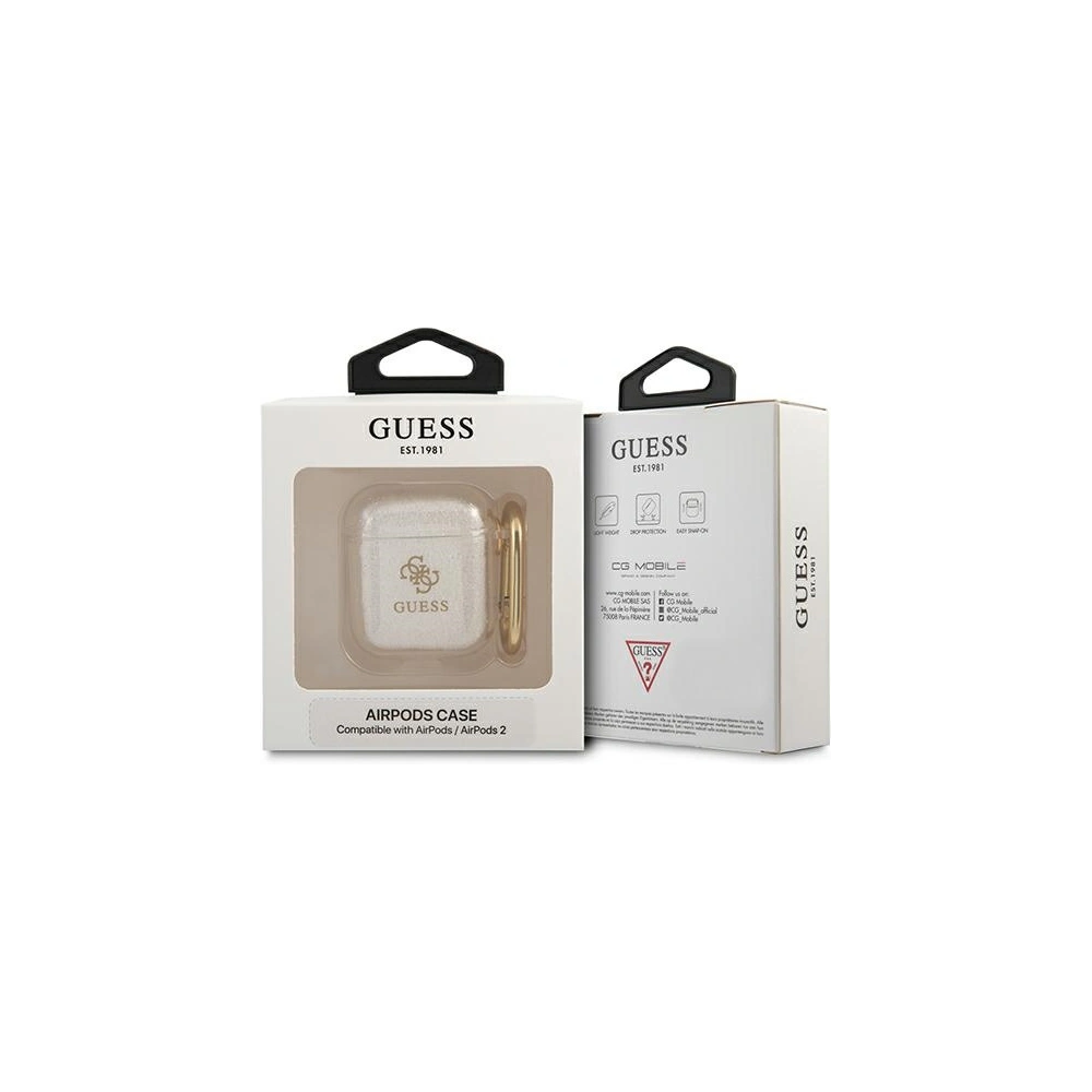 Hurtownia GSM - Etui Guess GUA2UCG4GT Apple kryt na AirPods Transparent Glitter Collection - GUE1097CL - {ean13} - Hurt