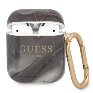 Hurtownia GSM - Etui Guess GUA2UNMK Apple AirPods kryt černý/black Marble Collection - GUE1098BLK - {ean13} - Hurt