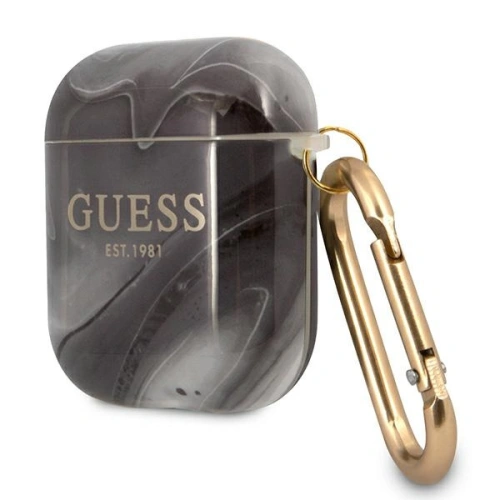 Etui Guess GUA2UNMK Apple AirPods cover czarny/black Marble Collection