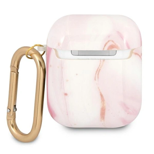 Etui Guess GUA2UNMP Apple AirPods cover różowy/pink Marble Collection