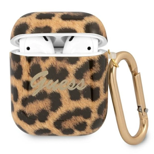 Etui Guess GUA2USLEO Apple AirPods cover złoty/gold Leopard Collection