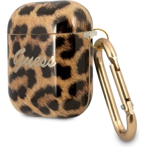 Hurtownia GSM - Etui Guess GUA2USLEO Apple AirPods kryt zlatý/zlatá Leopard Collection - GUE1100GLD - {ean13} - Hurt