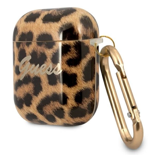 Etui Guess GUA2USLEO Apple AirPods cover złoty/gold Leopard Collection