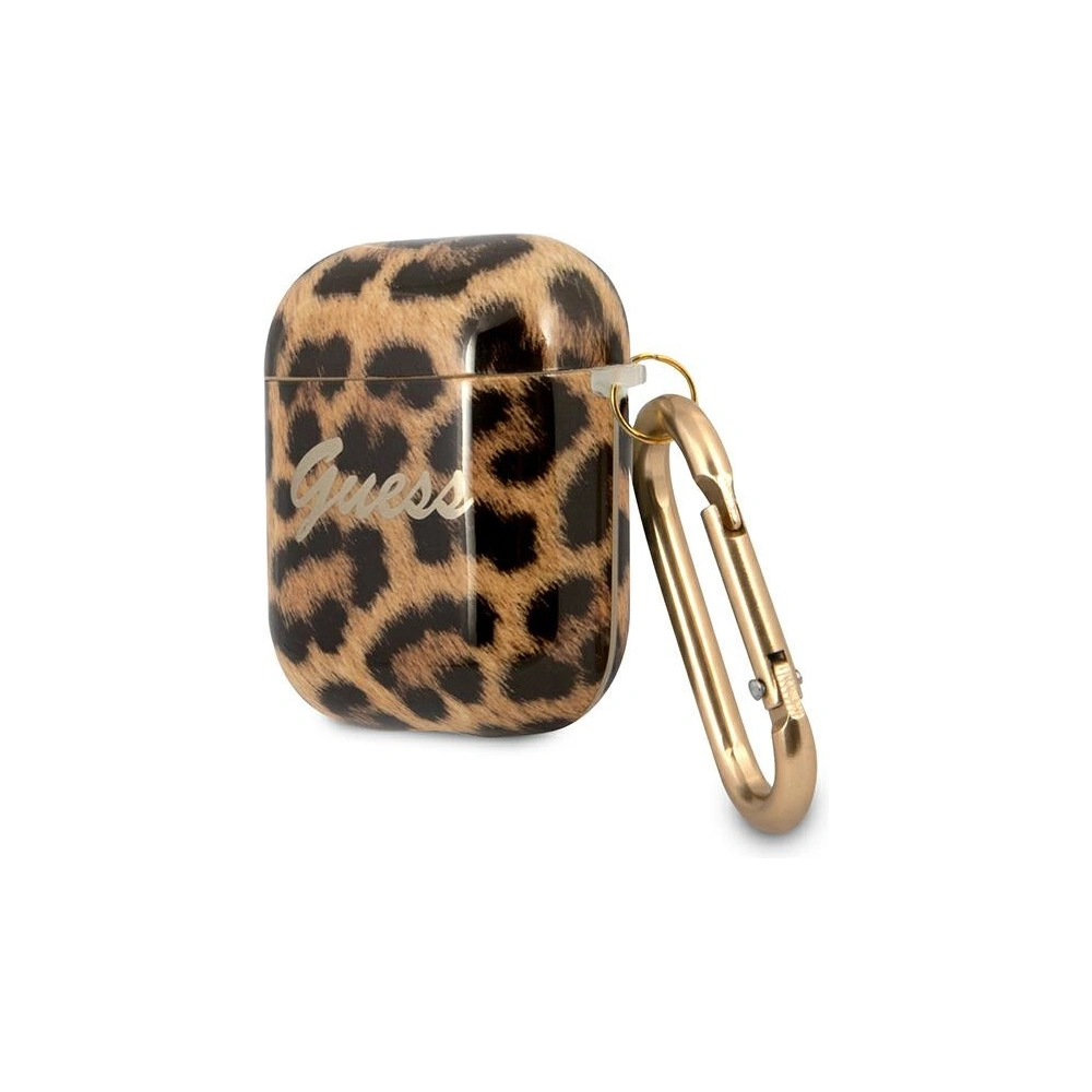 Hurtownia GSM - Etui Guess GUA2USLEO Apple AirPods kryt zlatý/zlatá Leopard Collection - GUE1100GLD - {ean13} - Hurt