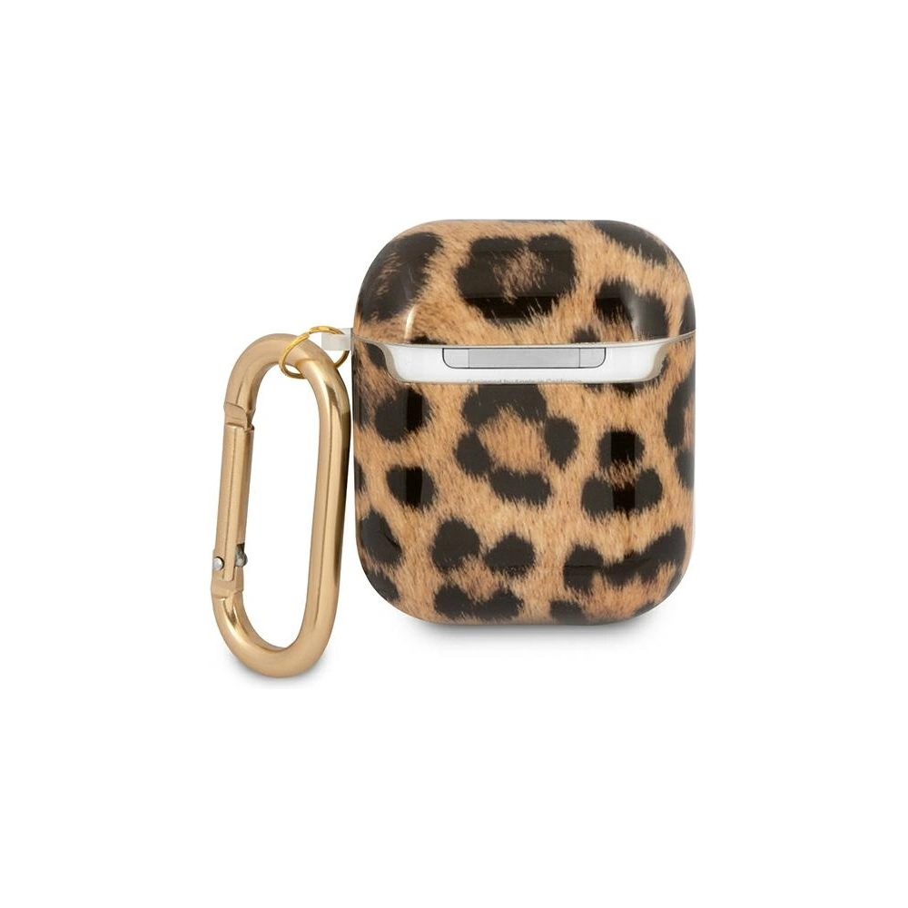 Wholesale Guess GUA2USLEO Apple AirPods cover gold Leopard Collection - GUE1100GLD - {ean13} - Hurt