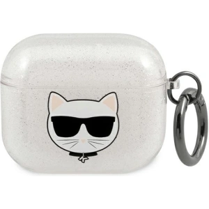 Karl Lagerfeld KLA3UCHGS Apple AirPods 3 cover silver Glitter Choupette