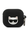 Etui Karl Lagerfeld KLACA3SILCHBK Apple AirPods 3 cover czarny/black Silicone Choupette