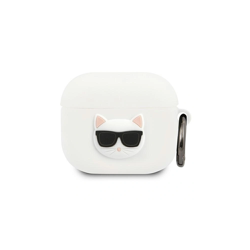 Hurtownia GSM - Etui Karl Lagerfeld KLACA3SILCHWH Apple AirPods 3 cover biały/white Silicone Choupette - KLD579WHT - {ean13} - Hurt