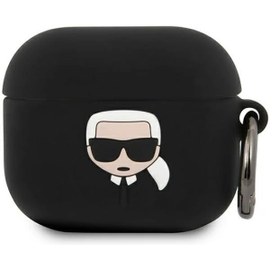Hurtownia GSM - Etui Karl Lagerfeld KLACA3SILKHBK Apple AirPods 3 cover czarny/black Silicone Ikonik - KLD580BLK - {ean13} - Hurt