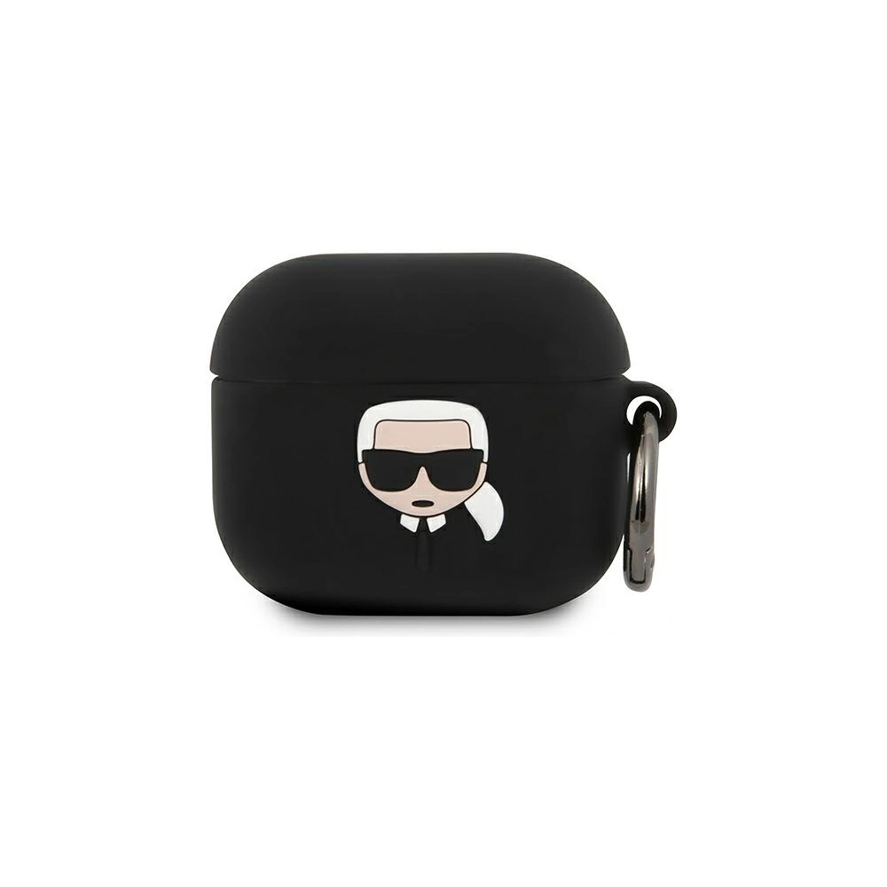 Hurtownia GSM - Etui Karl Lagerfeld KLACA3SILKHBK Apple AirPods 3 kryt černý/black silikon Ikonik - KLD580BLK - {ean13} - Hurt