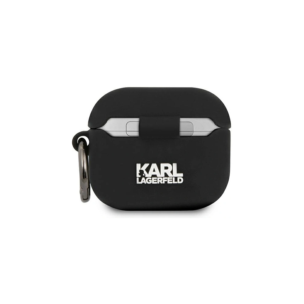 Hurtownia GSM - Etui Karl Lagerfeld KLACA3SILKHBK Apple AirPods 3 kryt černý/black silikon Ikonik - KLD580BLK - {ean13} - Hurt