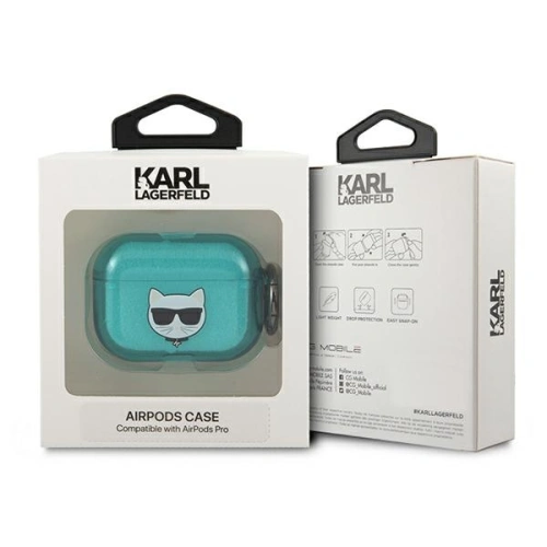 Etui Karl Lagerfeld KLAPUCHFL Apple AirPods Pro cover niebieski/blue Choupette