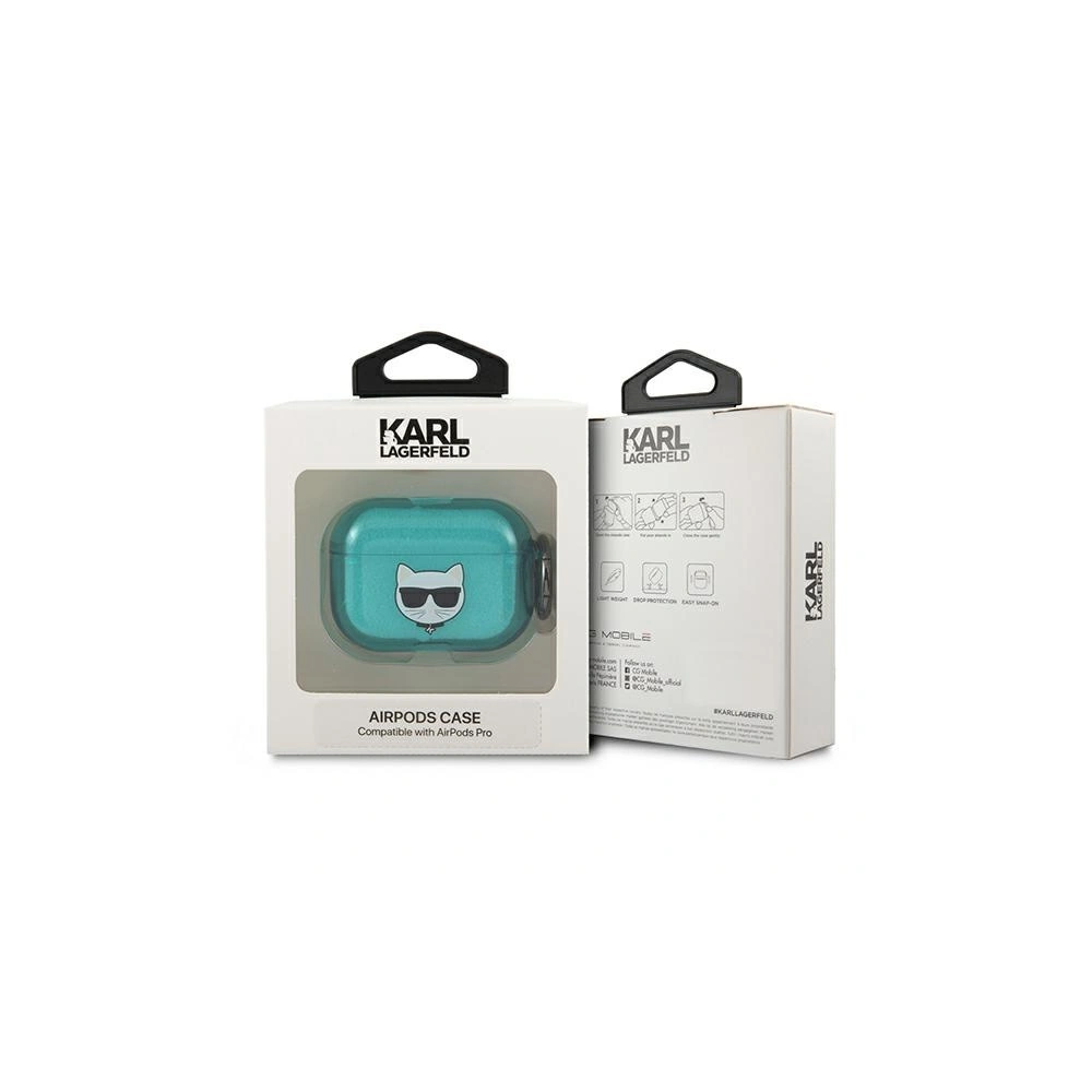 Wholesale Karl Lagerfeld KLAPUCHFL Apple AirPods Pro cover blue Choupette - KLD581BLU - {ean13} - Hurt