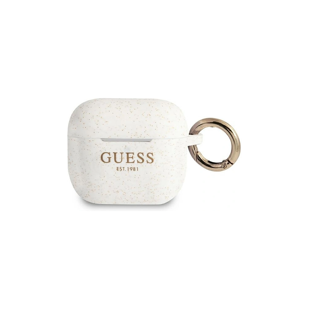 Hurtownia GSM - Etui Guess GUA3SGGEH Apple AirPods 3 kryt bílý/white silikonové s glitry - GUE1101WHT - {ean13} - Hurt