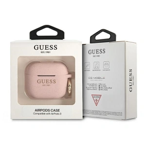 Etui Guess GUA3SGGEP Apple AirPods 3 cover różowy/pink Silicone Glitter