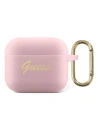 Etui Guess GUA3SSSI Apple AirPods 3 cover różowy/pink Silicone Vintage Script
