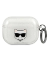 Etui Karl Lagerfeld KLAPUCHGS Apple AirPods Pro cover srebrny/silver Glitter Choupette