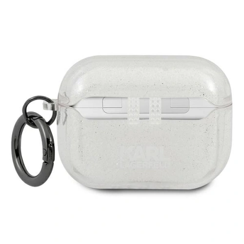 Etui Karl Lagerfeld KLAPUCHGS Apple AirPods Pro cover srebrny/silver Glitter Choupette