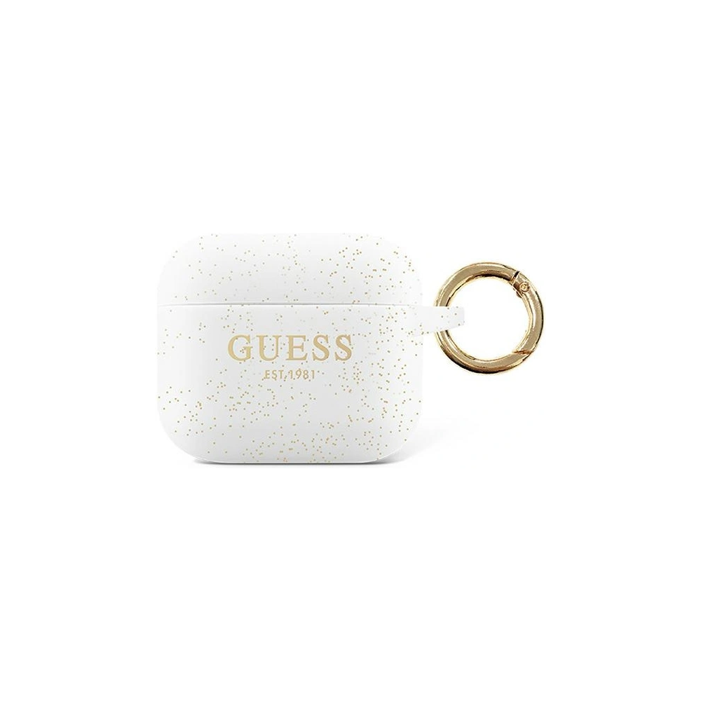 Wholesale Guess GUAPSGGEH Apple AirPods Pro cover white Silicone Glitter - GUE1111WHT - {ean13} - Hurt