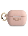 Etui Guess GUAPSGGEP Apple AirPods Pro cover różowy/pink Silicone Glitter
