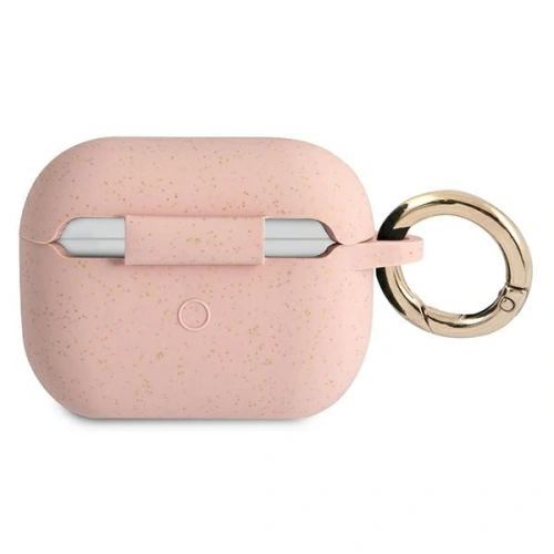 Etui Guess GUAPSGGEP Apple AirPods Pro cover różowy/pink Silicone Glitter