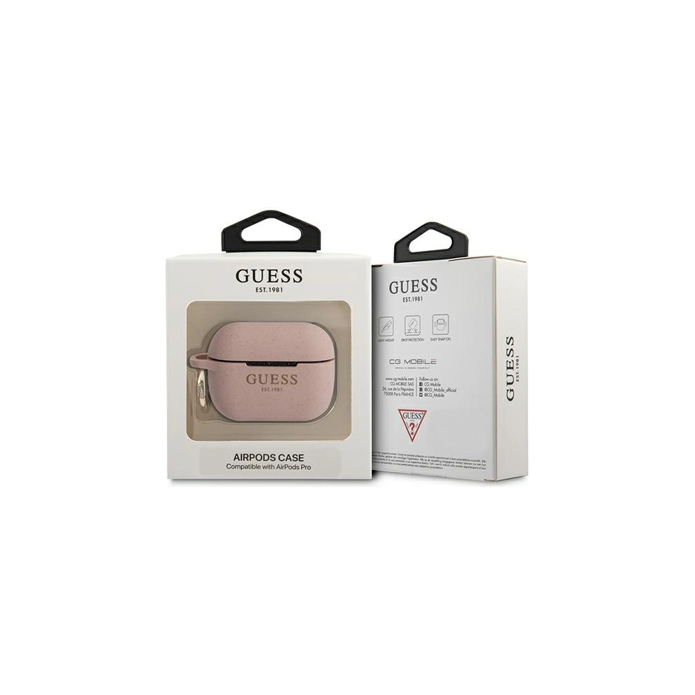 Hurtownia GSM - Etui Guess GUAPSGGEP Apple AirPods Pro kryt růžový/pink silikonový s leskem - GUE1113PNK - {ean13} - Hurt