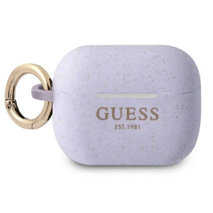 Etui Guess GUAPSGGEU Apple AirPods Pro cover purpurowy/purple Silicone Glitter