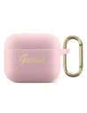 Etui Guess GUAPSSSI Apple AirPods Pro cover różowy/pink Silicone Vintage Script