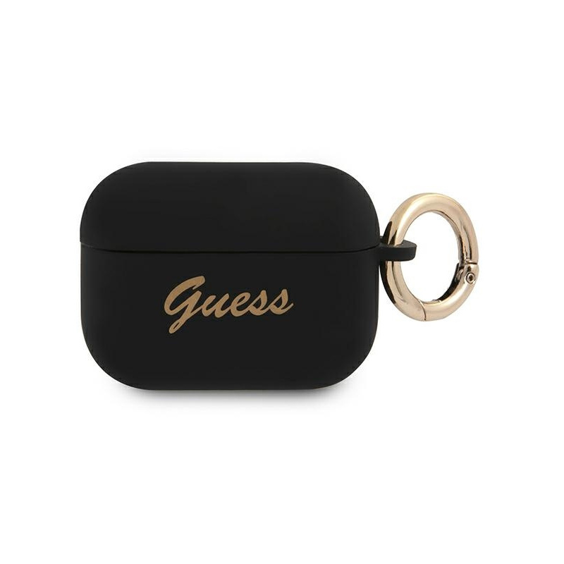 Hurtownia Guess - 3666339009977 - GUE1116BLK - Etui Guess GUAPSSSK Apple AirPods Pro cover czarny/black Silicone Vintage Script - B2B homescreen