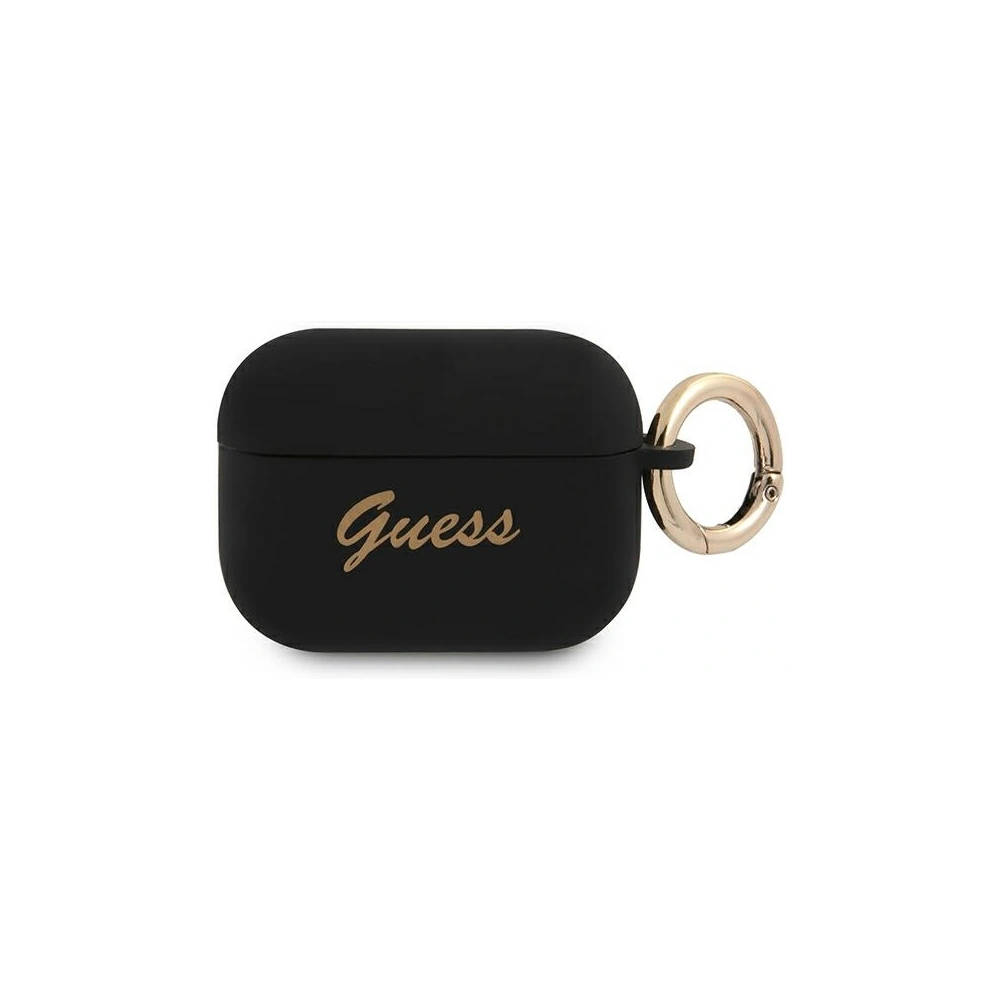 Hurtownia GSM - Etui Guess GUAPSSSK Apple AirPods Pro cover czarny/black Silicone Vintage Script - GUE1116BLK - {ean13} - Hurt