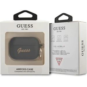 Etui Guess GUAPSSSK Apple AirPods Pro cover czarny/black Silicone Vintage Script