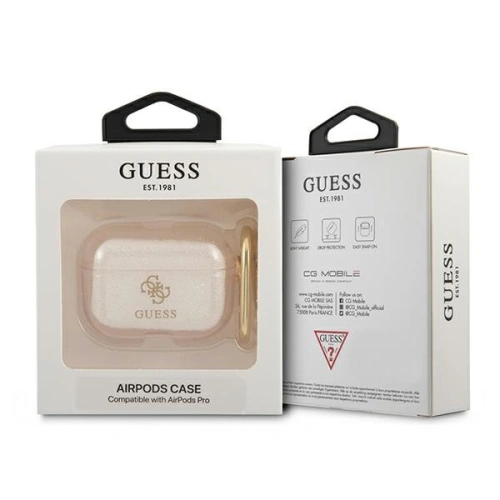 Etui Guess GUAPUCG4GD Apple AirPods Pro cover złoty/gold Glitter Collection