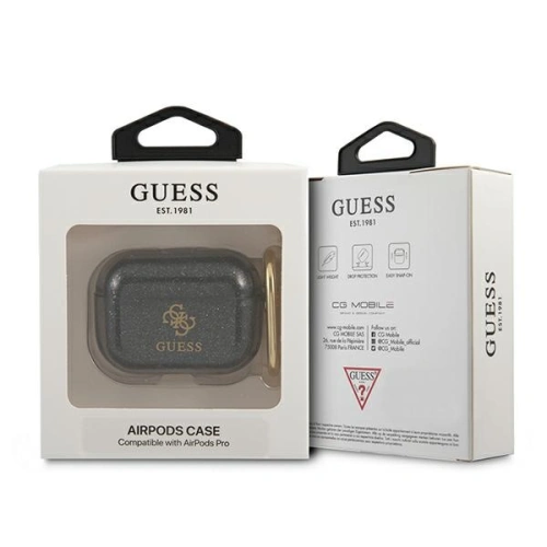 Etui Guess GUAPUCG4GK Apple AirPods Pro cover czarny/black Glitter Collection
