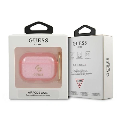 Etui Guess GUAPUCG4GP Apple AirPods Pro cover różowy/pink Glitter Collection