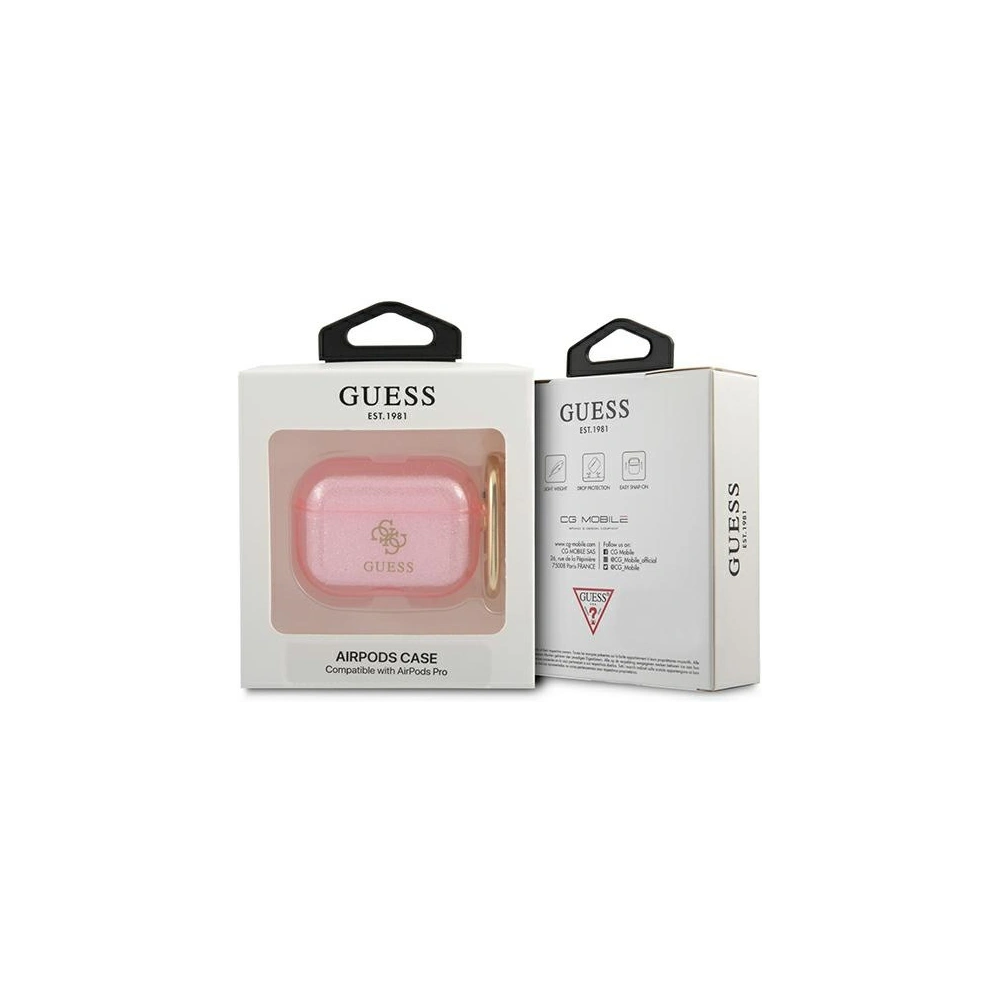 Hurtownia GSM - Etui Guess GUAPUCG4GP Apple AirPods Pro obal růžový/pink Glitter Collection - GUE1121PNK - {ean13} - Hurt