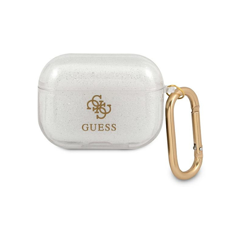 Guess Distributor - 3666339009915 - GUE1122CL - Guess GUAPUCG4GT Apple AirPods Pro cover Transparent Glitter Collection - B2B homescreen