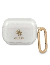 Etui Guess GUAPUCG4GT Apple AirPods Pro obal Transparent Glitter Collection