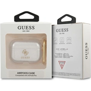 Etui Guess GUAPUCG4GT Apple AirPods Pro cover Transparent Glitter Collection