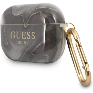 Etui Guess GUAPUNMK Apple AirPods Pro cover czarny/black Marble Collection