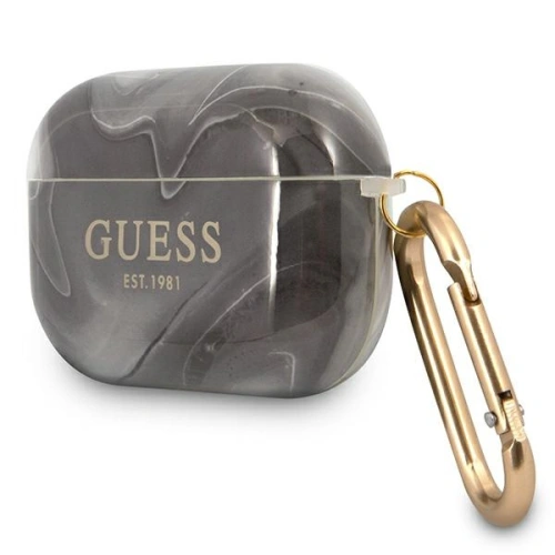 Etui Guess GUAPUNMK Apple AirPods Pro cover czarny/black Marble Collection