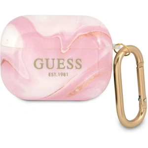 Etui Guess GUAPUNMP Apple AirPods Pro obal růžový/pink Marble Collection
