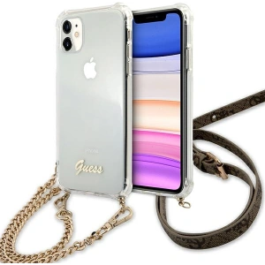 Etui Guess GUHCN61KC4GSGO Apple iPhone 11 Transparent hardcase 4G Gold Chain