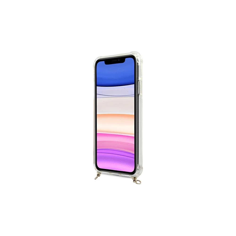 Hurtownia GSM - Etui Guess GUHCN61KC4GSGO Apple iPhone 11 Transparentní tvrdý obal 4G Zlatý řetěz - GUE1126CL - {ean13} - Hurt