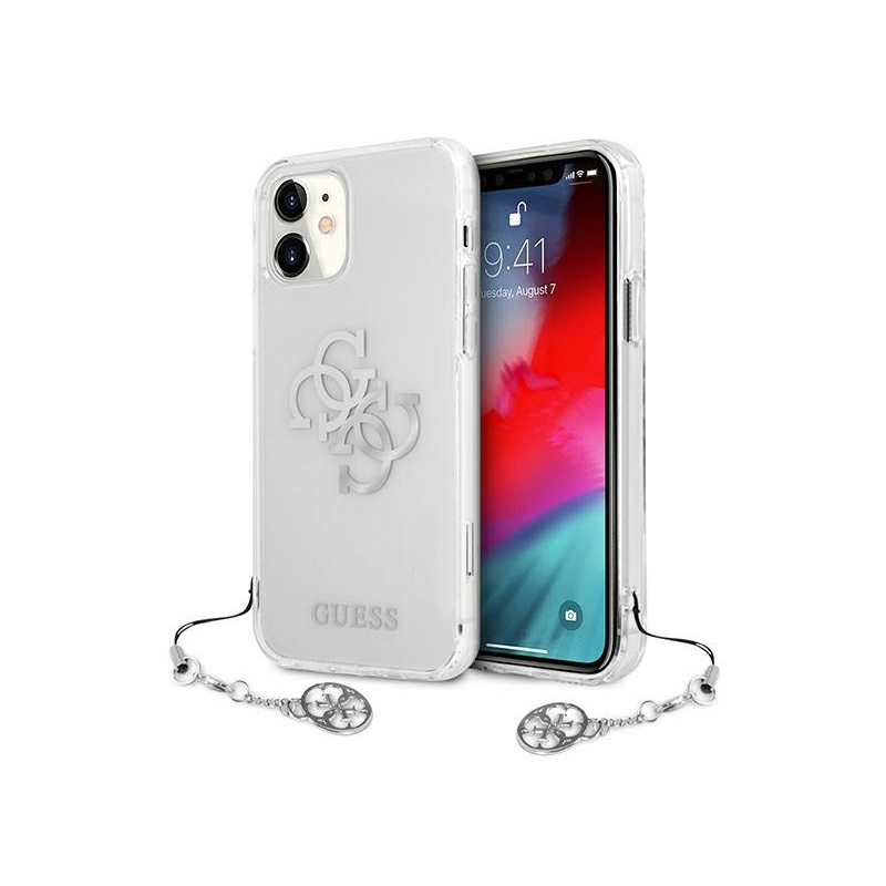 Hurtownia Guess - 3666339006273 - GUE1128CL - Etui Guess GUHCN61KS4GSI Apple iPhone 11 Transparent hardcase 4G Silver Charms Collection - B2B homescreen