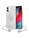 Guess Apple Case GUHCN61KS4GSI iPhone 11 Transparentes Hartschalenetui 4G Silber Charms Kollektion