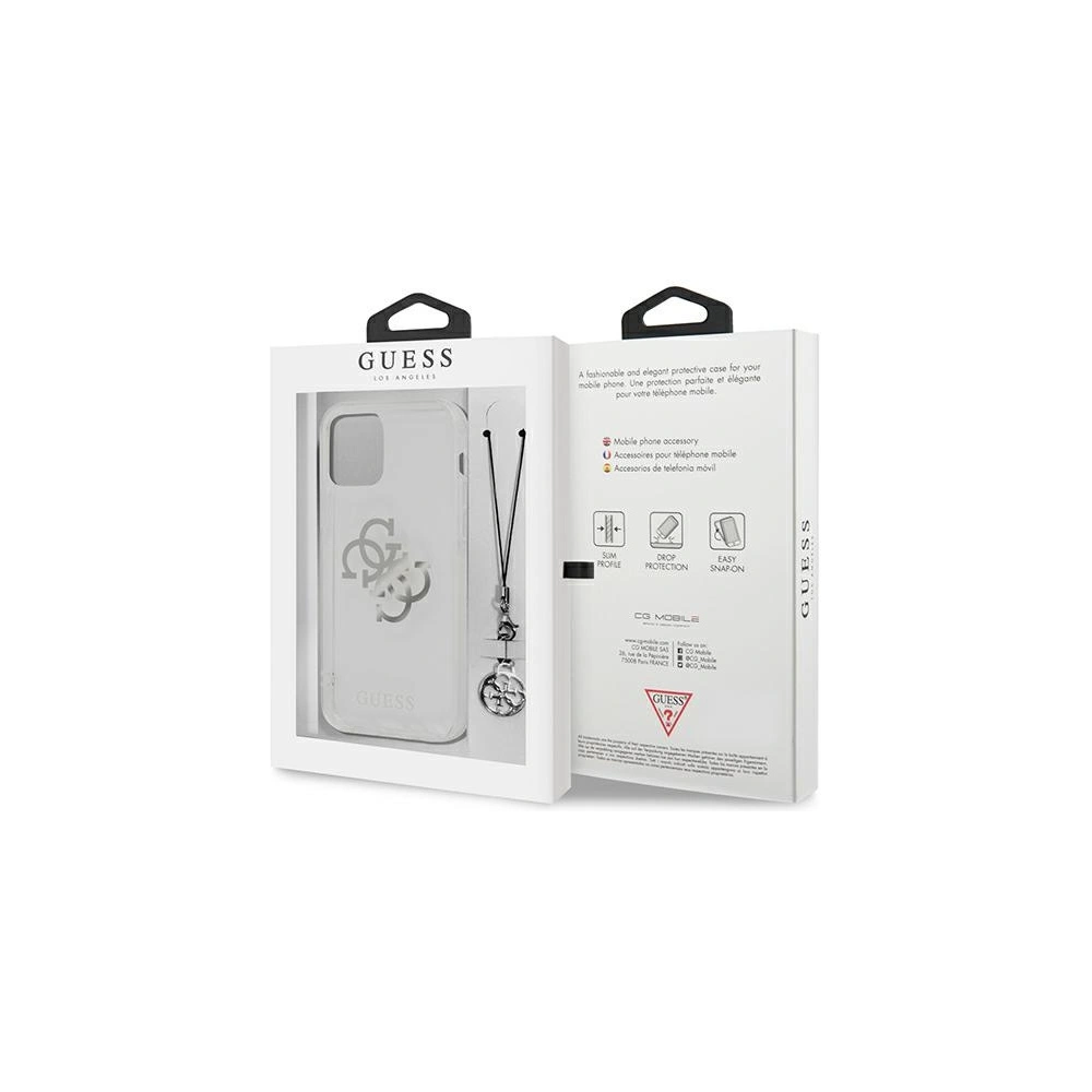 Hurtownia GSM - Etui Guess GUHCN61KS4GSI Apple iPhone 11 Transparentní tvrdý obal 4G Silver Charms Collection - GUE1128CL - {ean13} - Hurt